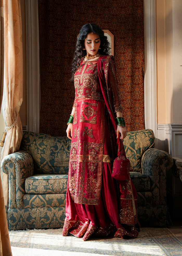 Laj by Lajwanti | Runaway Formals 25 | Ruby Veil - Official Laj by Lajwanti stockist in UK - Sakeena London