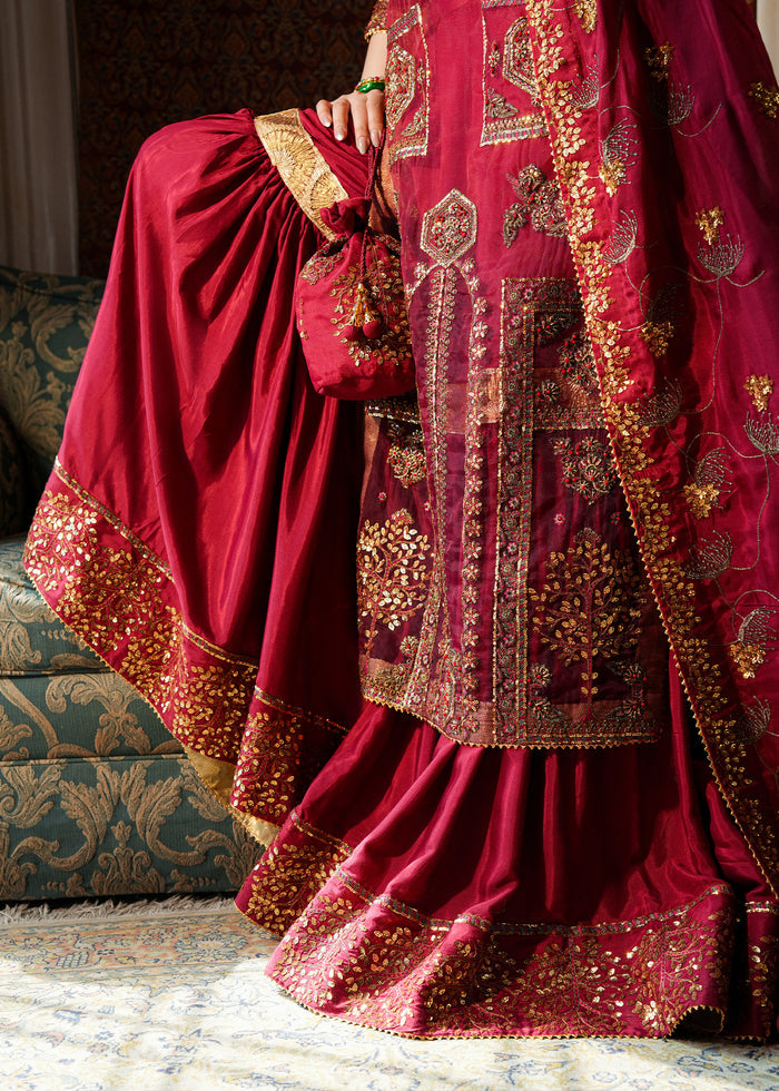 Laj by Lajwanti | Runaway Formals 25 | Ruby Veil - Official Laj by Lajwanti stockist in UK - Sakeena London