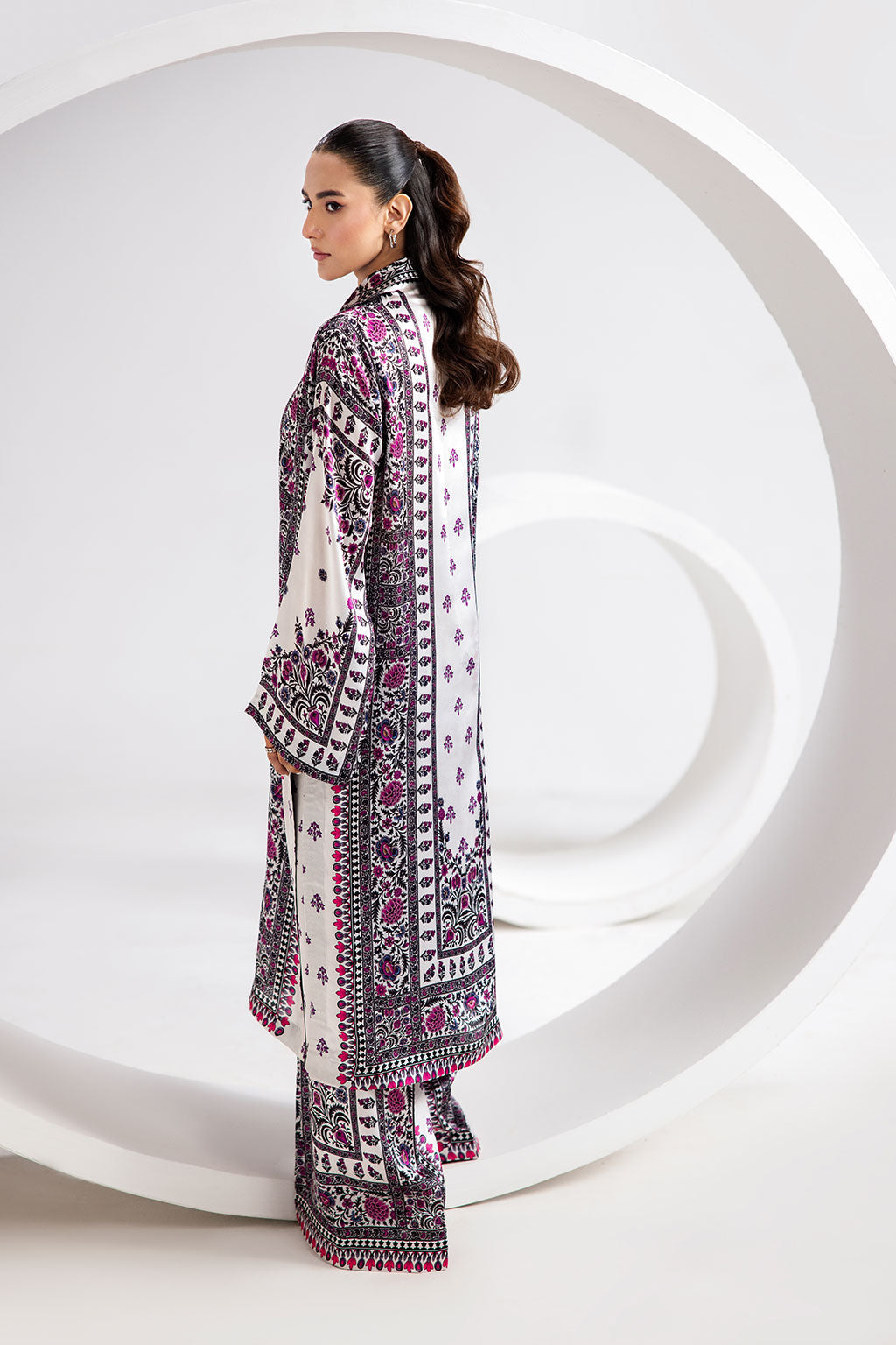 Afsanah | The Print Edit | GARDEN GLAM (extended shirt) AP-103 - Official Afsanah stockist in UK - Sakeena London