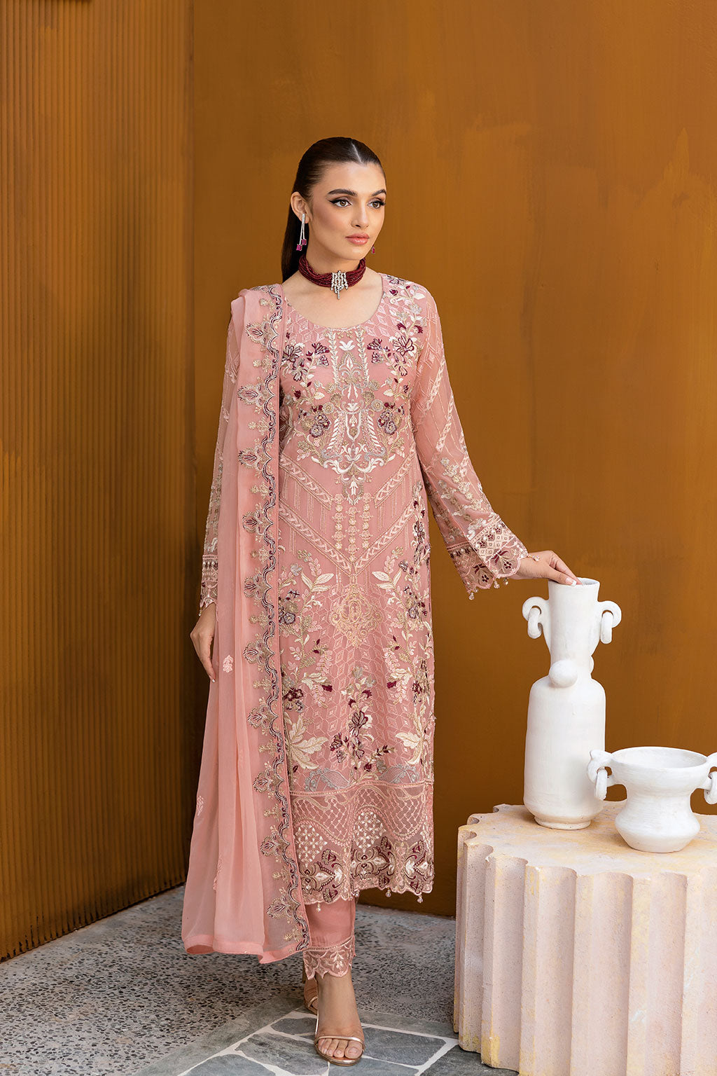 Ramsha | Chevron Chiffon Collection | A-1005 - Official Ramsha stockist in UK - Sakeena London