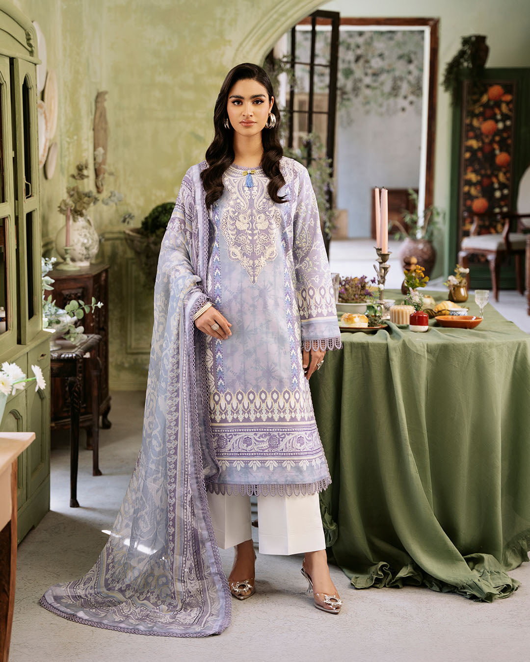 Roheenaz | Flora Printed Lawn | Lumina - Official Roheenaz stockist in UK - Sakeena London