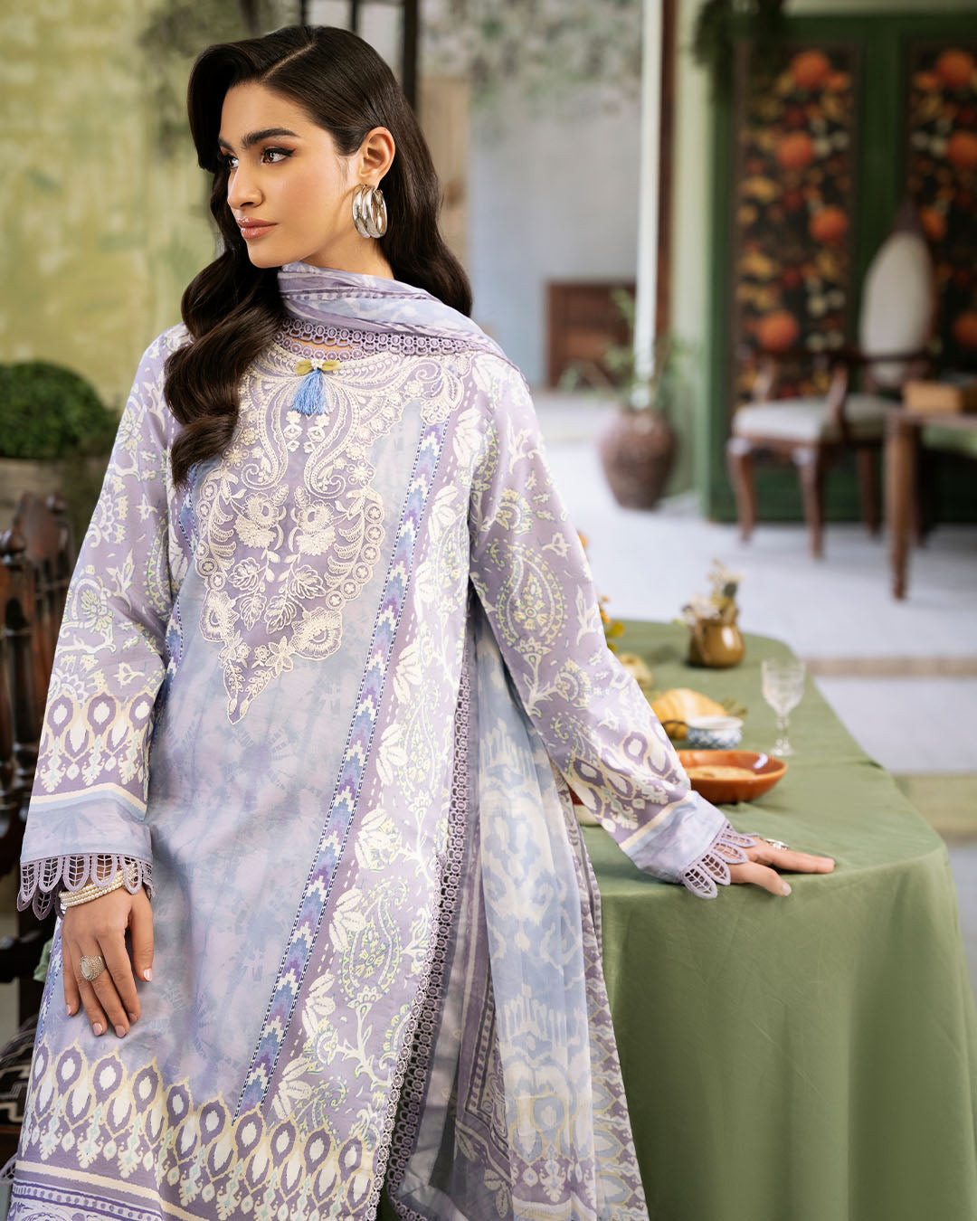 Roheenaz | Flora Printed Lawn | Lumina - Official Roheenaz stockist in UK - Sakeena London