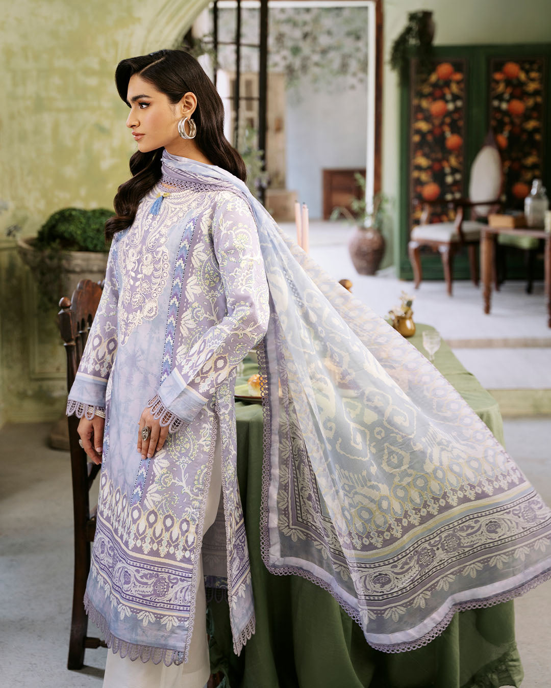 Roheenaz | Flora Printed Lawn | Lumina - Official Roheenaz stockist in UK - Sakeena London
