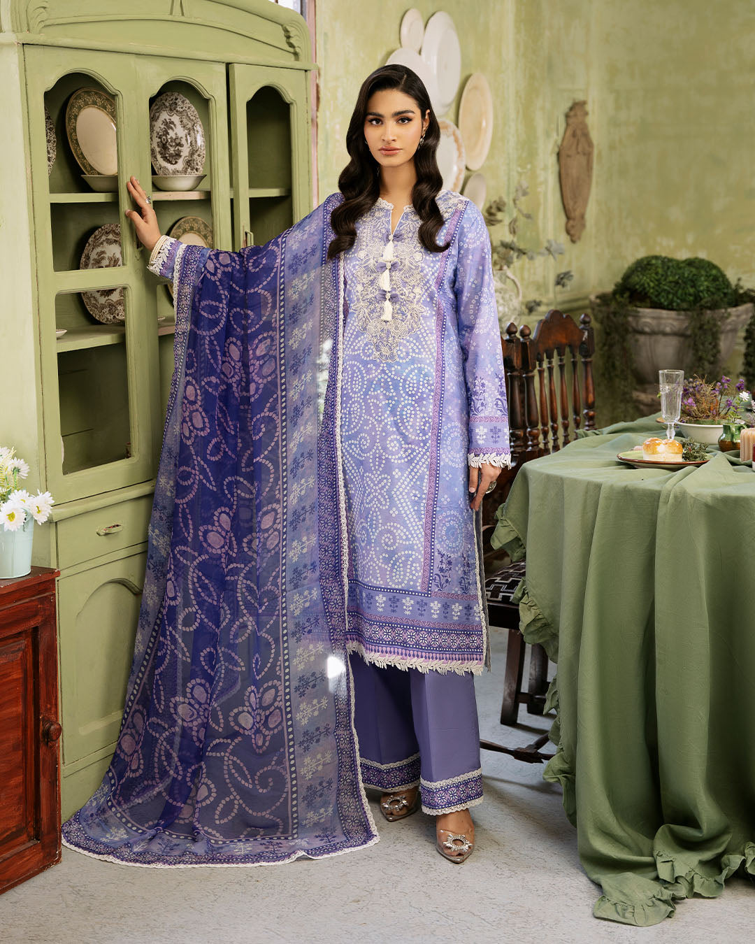 Roheenaz | Flora Printed Lawn | Celestia - Official Roheenaz stockist in UK - Sakeena London