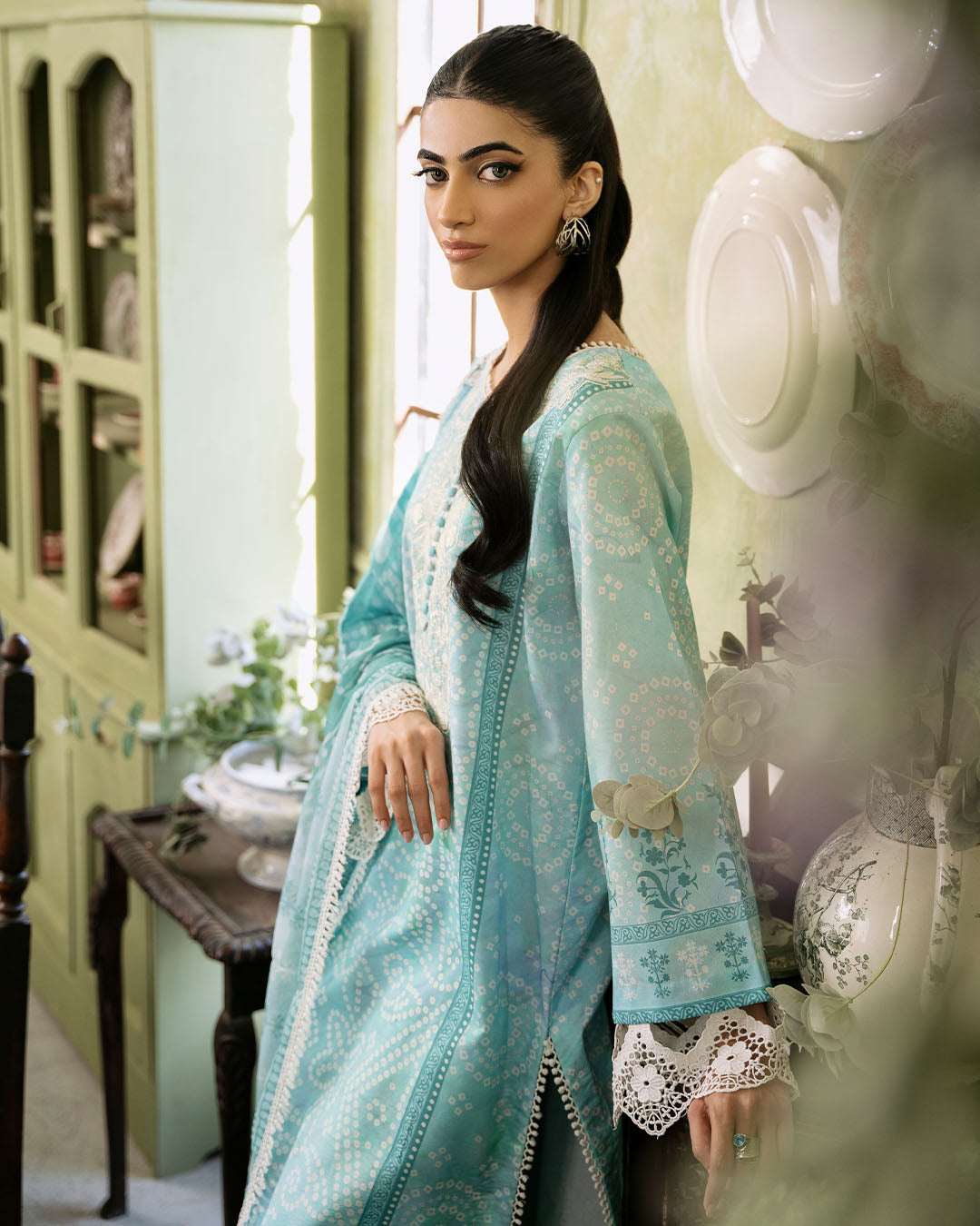 Roheenaz | Flora Printed Lawn | Mirage - Official Roheenaz stockist in UK - Sakeena London
