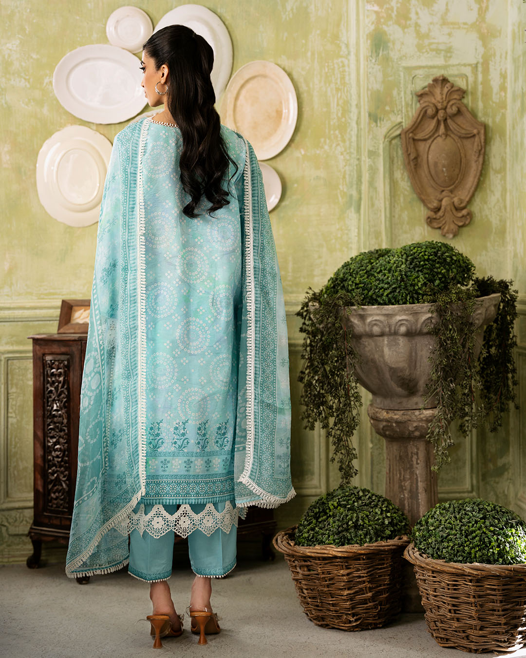 Roheenaz | Flora Printed Lawn | Mirage - Official Roheenaz stockist in UK - Sakeena London