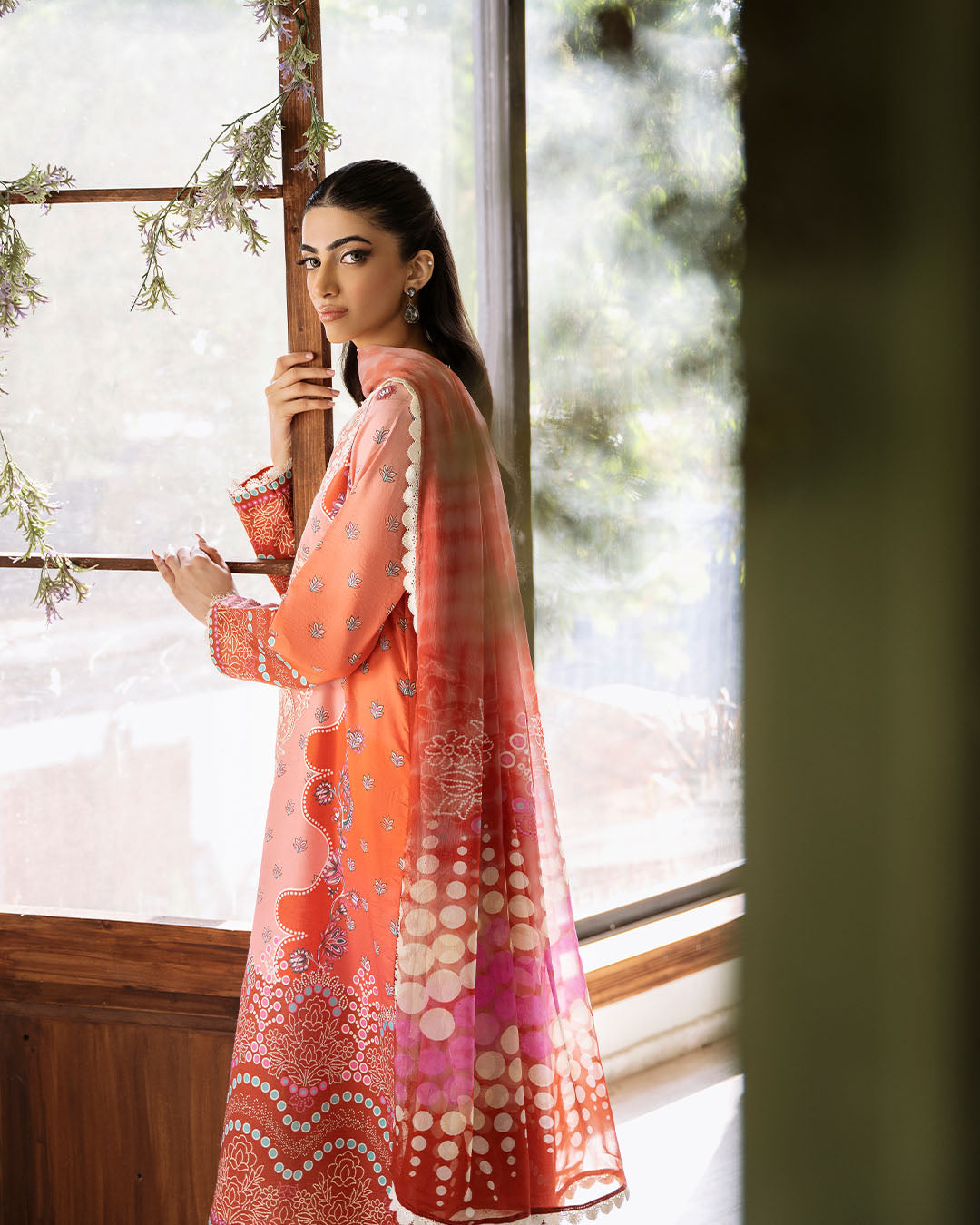 Roheenaz | Flora Printed Lawn | Serenade - Official Roheenaz stockist in UK - Sakeena London