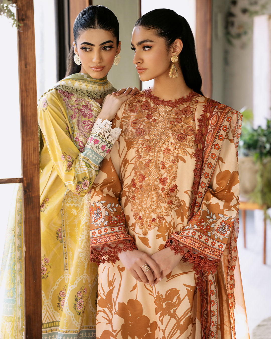 Roheenaz | Flora Printed Lawn | Harmonia - Official Roheenaz stockist in UK - Sakeena London
