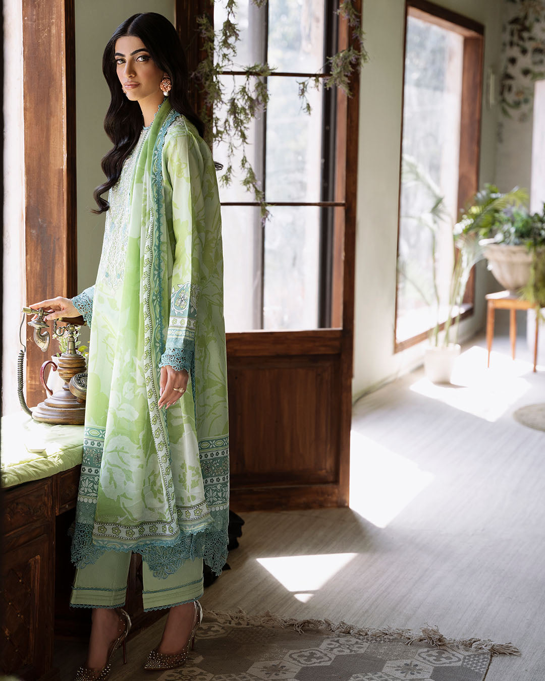 Roheenaz | Flora Printed Lawn | Euphoria - Official Roheenaz stockist in UK - Sakeena London