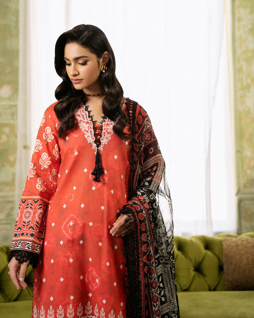 Roheenaz | Flora Printed Lawn | Solstice - Official Roheenaz stockist in UK - Sakeena London