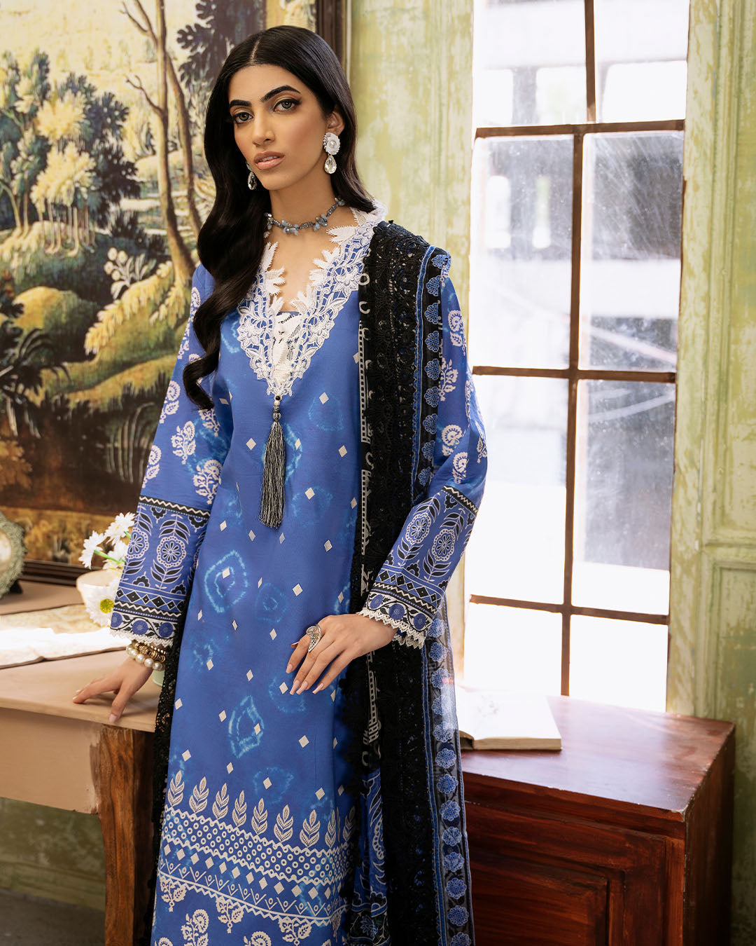 Roheenaz | Flora Printed Lawn | Ember - Official Roheenaz stockist in UK - Sakeena London