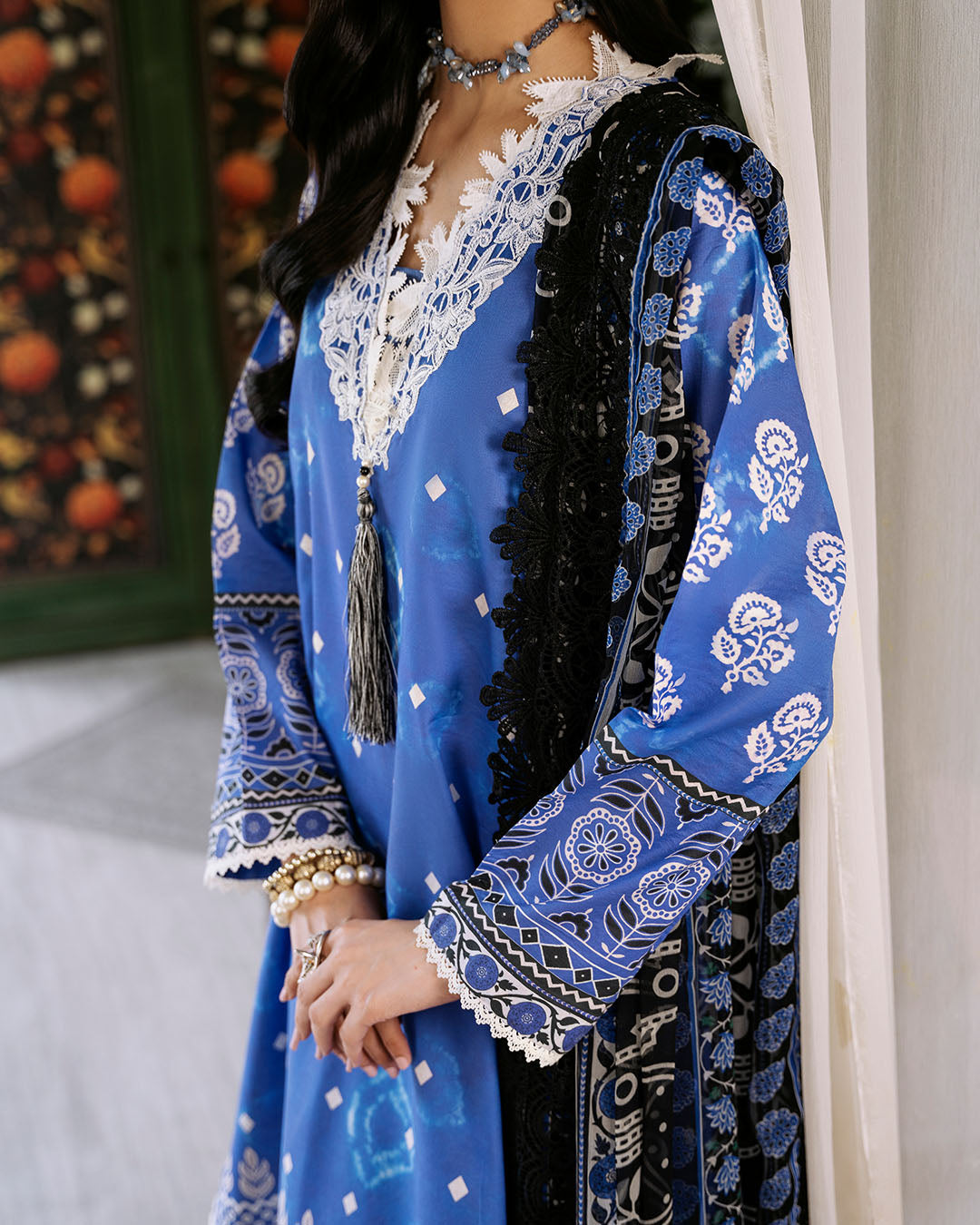 Roheenaz | Flora Printed Lawn | Ember - Official Roheenaz stockist in UK - Sakeena London