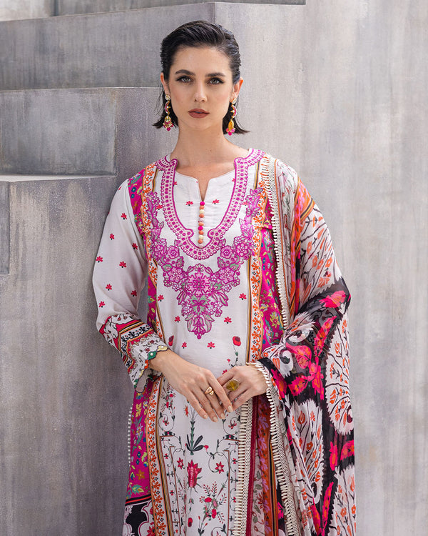 Roheenaz | Azalea Printed Lawn 24 | Marigold Meadows - Official Roheenaz stockist in UK - Sakeena London