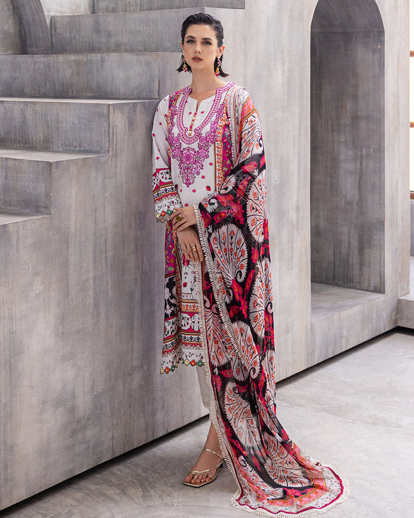Roheenaz | Azalea Printed Lawn 24 | Marigold Meadows - Official Roheenaz stockist in UK - Sakeena London