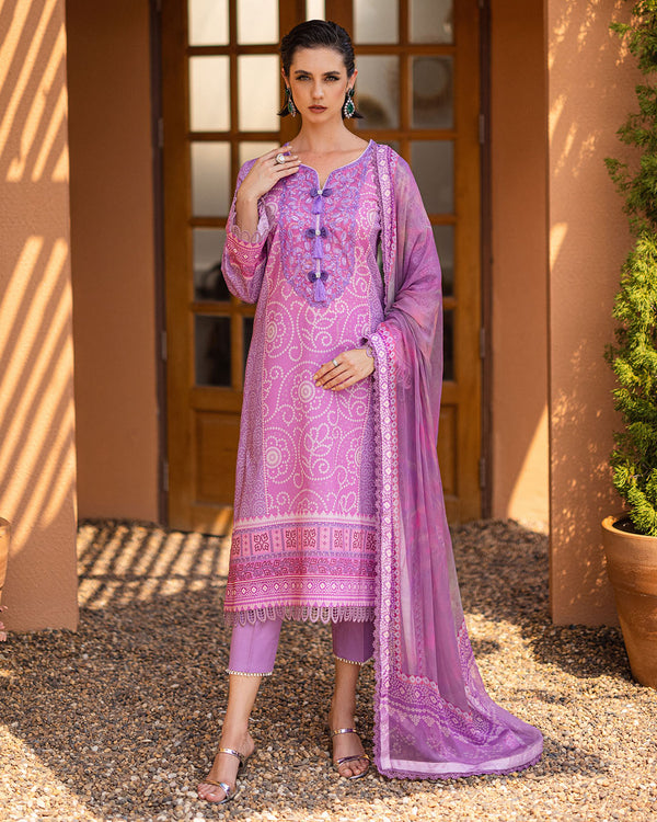 Roheenaz | Azalea Printed Lawn 24 | Azure Dream - Official Roheenaz stockist in UK - Sakeena London