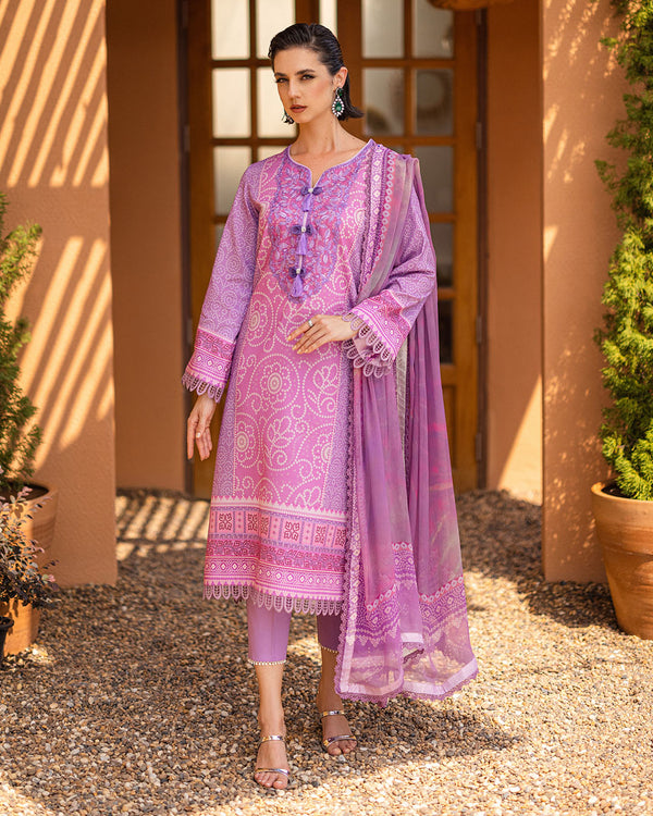 Roheenaz | Azalea Printed Lawn 24 | Azure Dream - Official Roheenaz stockist in UK - Sakeena London