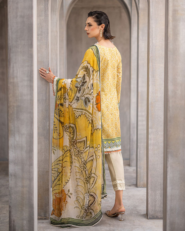 Roheenaz | Azalea Printed Lawn 24 | Celestial Silk - Official Roheenaz stockist in UK - Sakeena London