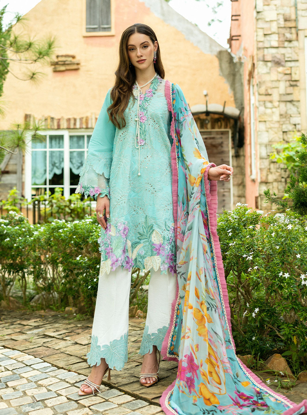 Roheenaz | Flanerie Lawn 25 | Helene-3B - Official Roheenaz stockist in UK - Sakeena London