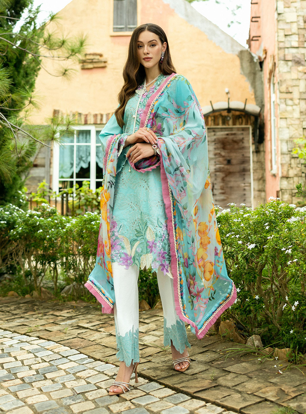 Roheenaz | Flanerie Lawn 25 | Helene-3B - Official Roheenaz stockist in UK - Sakeena London