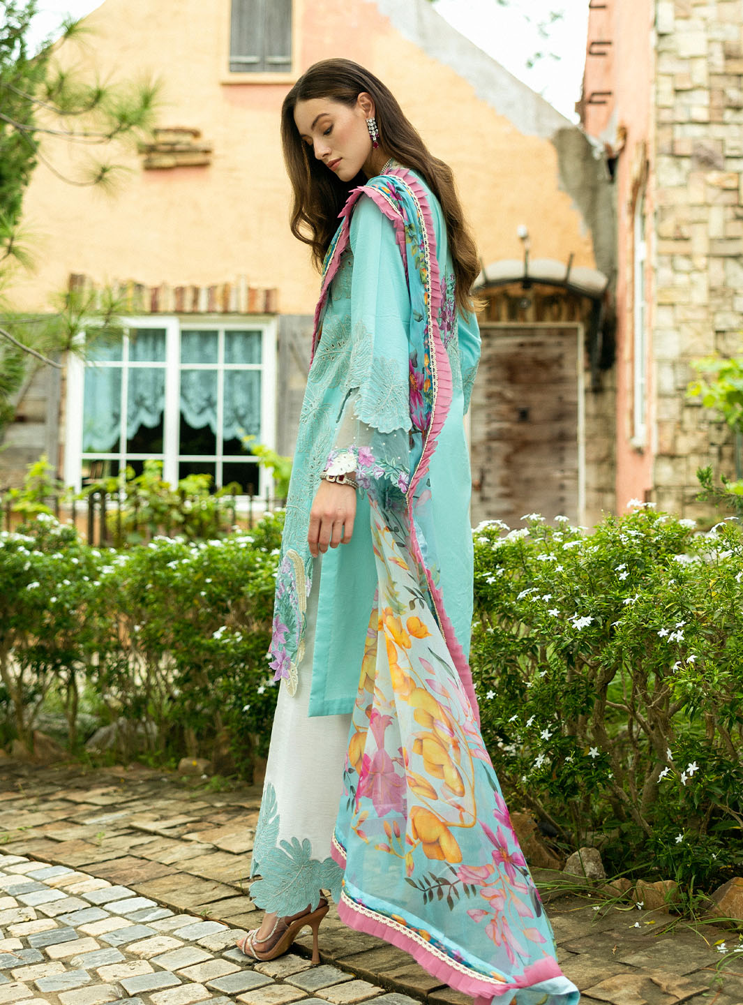 Roheenaz | Flanerie Lawn 25 | Helene-3B - Official Roheenaz stockist in UK - Sakeena London