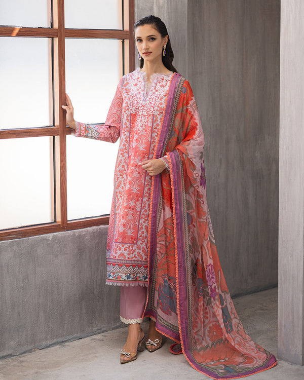 Roheenaz | Azalea Printed Lawn 24 | Sunset Serenade - Official Roheenaz stockist in UK - Sakeena London