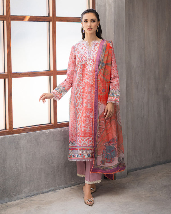 Roheenaz | Azalea Printed Lawn 24 | Sunset Serenade - Official Roheenaz stockist in UK - Sakeena London