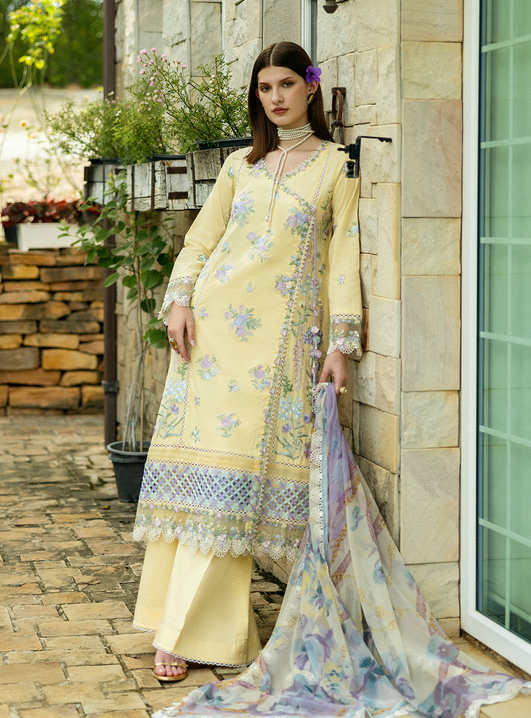 Roheenaz | Flanerie Lawn 25 | Gisele-4A - Official Roheenaz stockist in UK - Sakeena London