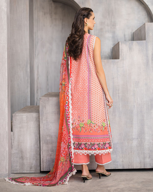 Roheenaz | Azalea Printed Lawn 24 | Radiant Rose - Official Roheenaz stockist in UK - Sakeena London