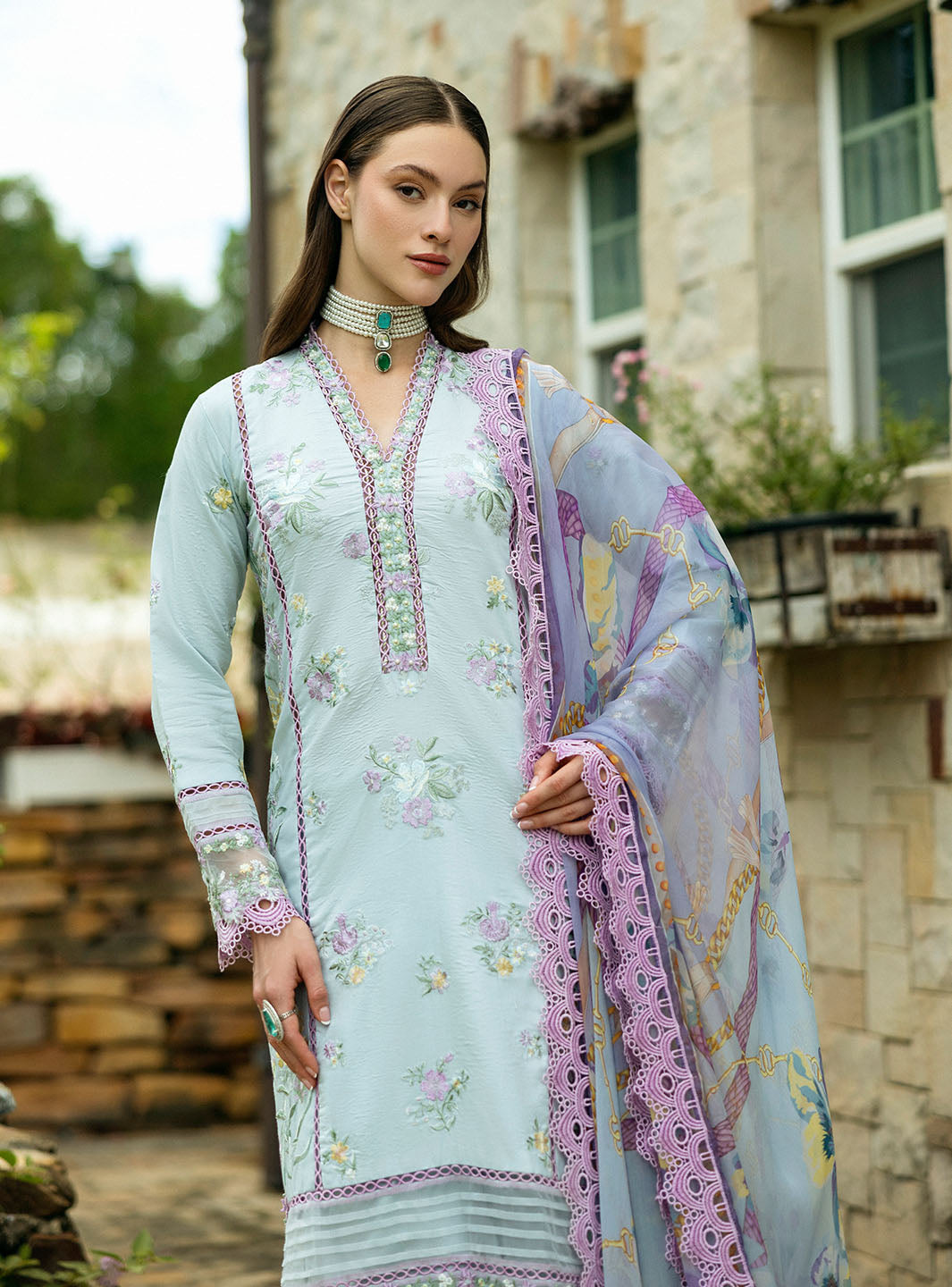 Roheenaz | Flanerie Lawn 25 | Emilie-4B - Official Roheenaz stockist in UK - Sakeena London