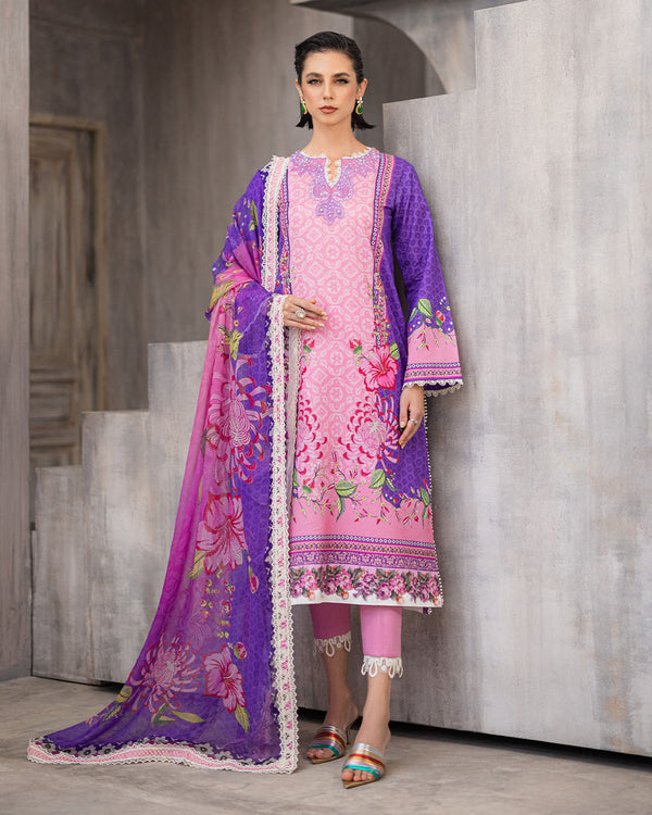 Roheenaz | Azalea Printed Lawn 24 | Luxe Bloom - Official Roheenaz stockist in UK - Sakeena London