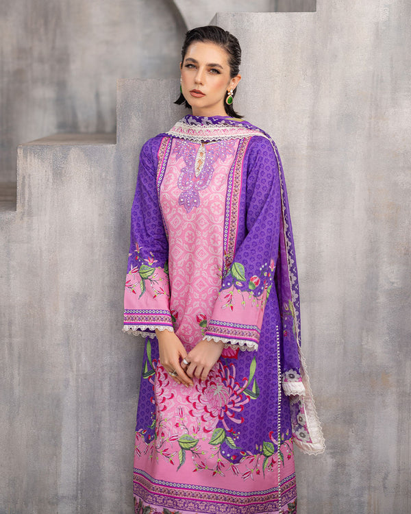 Roheenaz | Azalea Printed Lawn 24 | Luxe Bloom - Official Roheenaz stockist in UK - Sakeena London