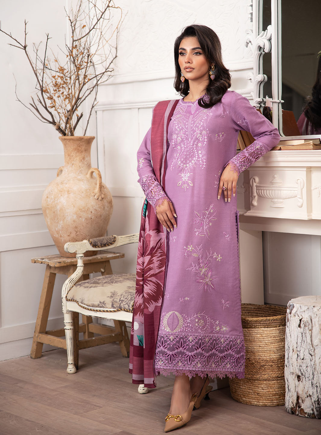 Roheenaz | Meraki Winter Collection | Mauve - Official Roheenaz stockist in UK - Sakeena London