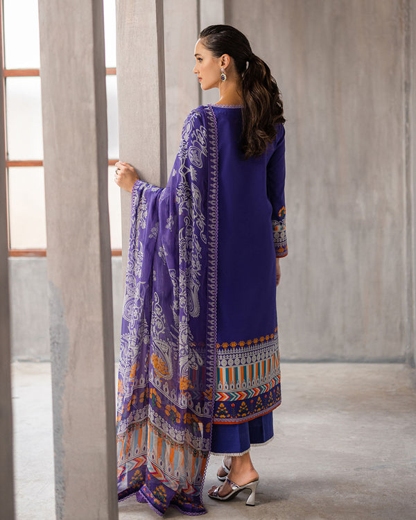 Roheenaz | Azalea Printed Lawn 24 | Blissful Berry - Official Roheenaz stockist in UK - Sakeena London