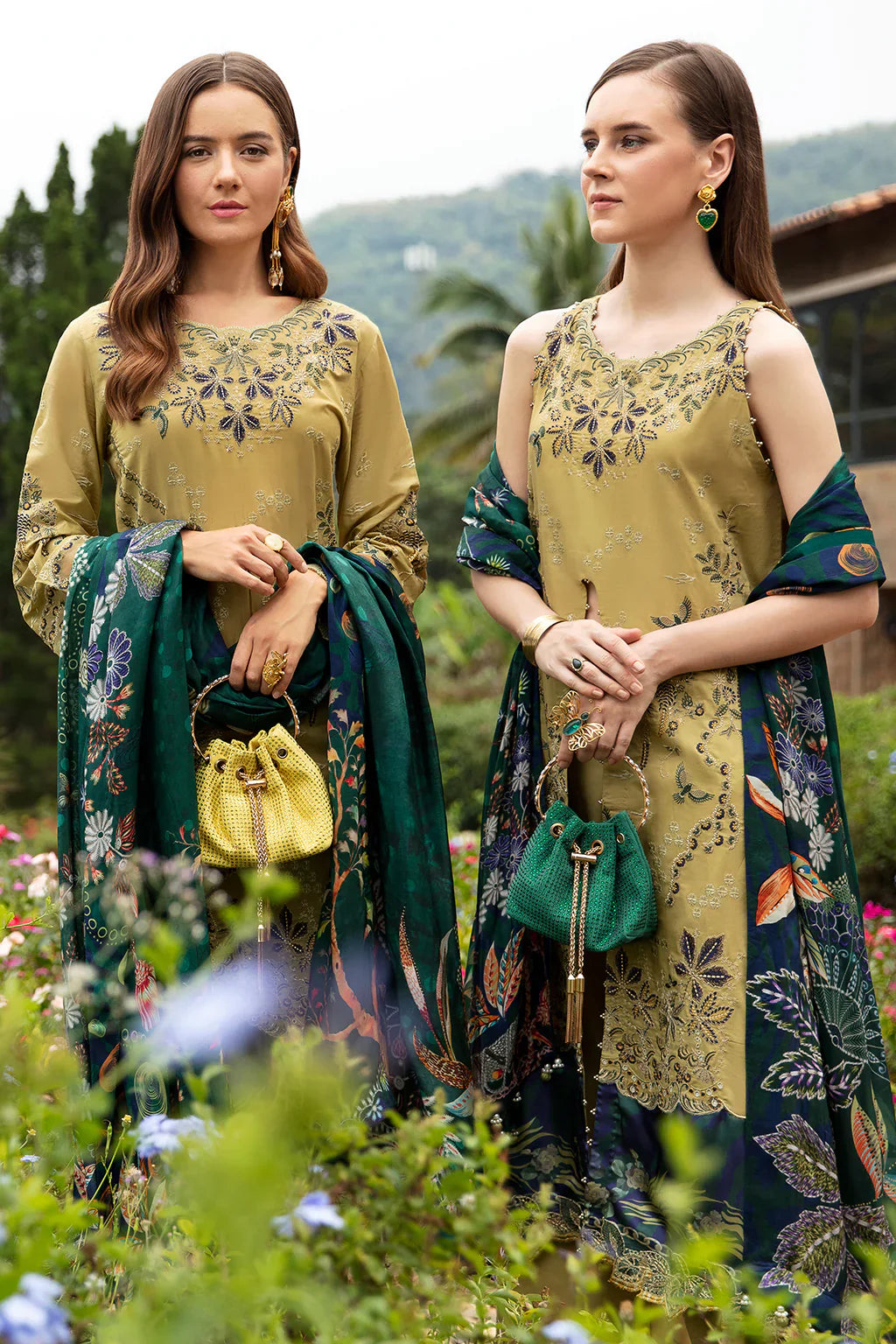 Ramsha | Andaz Collection | OLIVE GREEN - Official Ramsha stockist in UK - Sakeena London
