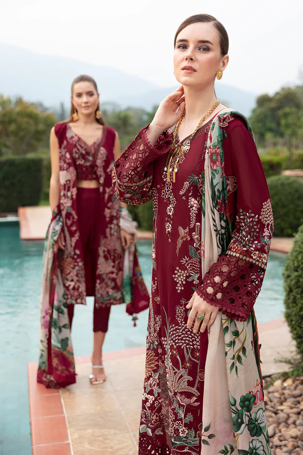 Ramsha | Andaz Collection | CRIMSON GLOW - Official Ramsha stockist in UK - Sakeena London
