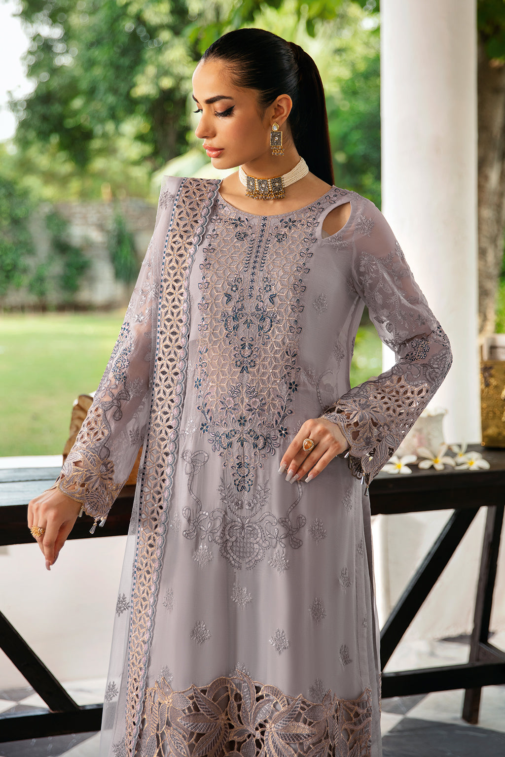 Ramsha | Dastak Luxury Chiffon Collection | Q-104 - Official Ramsha stockist in UK - Sakeena London