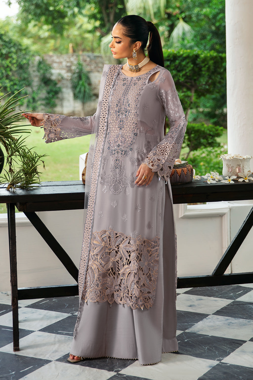 Ramsha | Dastak Luxury Chiffon Collection | Q-104 - Official Ramsha stockist in UK - Sakeena London