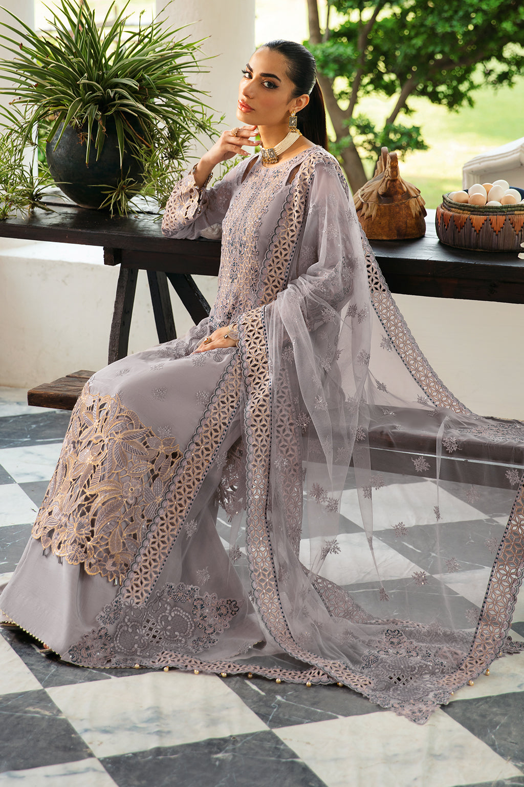 Ramsha | Dastak Luxury Chiffon Collection | Q-104 - Official Ramsha stockist in UK - Sakeena London