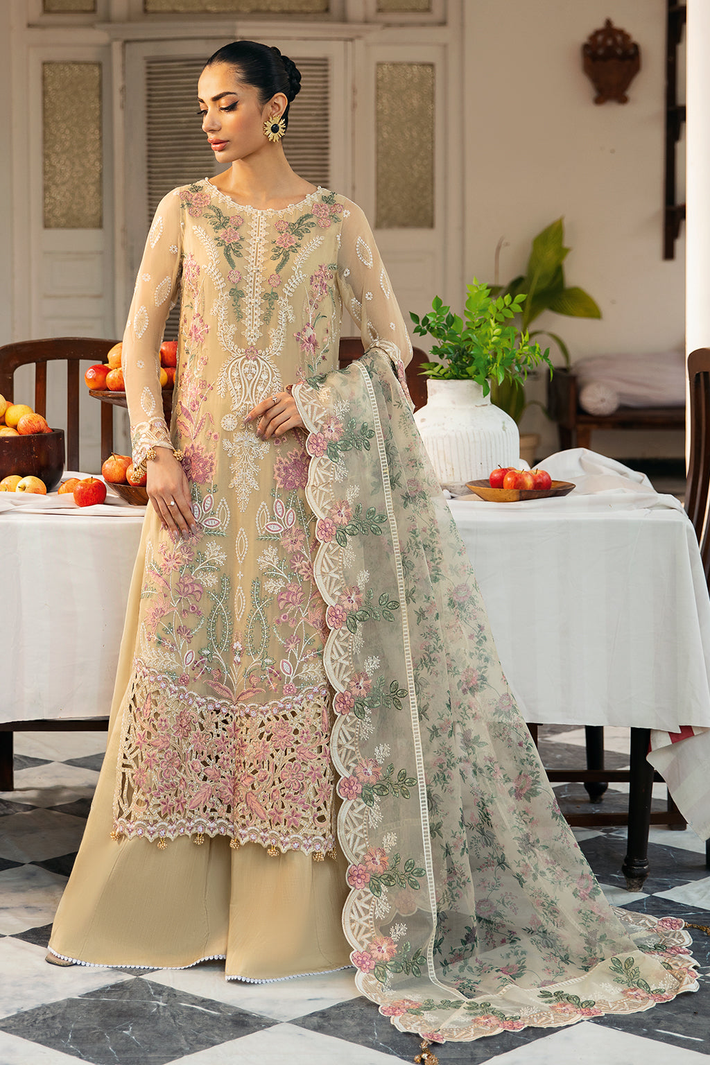 Ramsha | Dastak Luxury Chiffon Collection | Q-105 - Official Ramsha stockist in UK - Sakeena London
