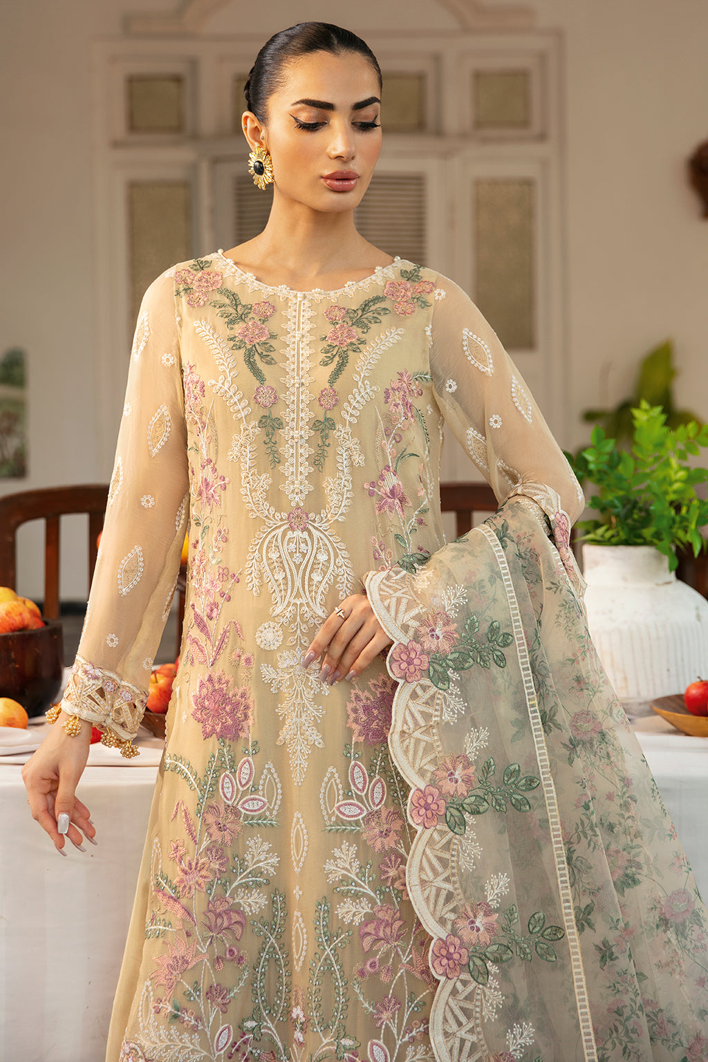 Ramsha | Dastak Luxury Chiffon Collection | Q-105 - Official Ramsha stockist in UK - Sakeena London