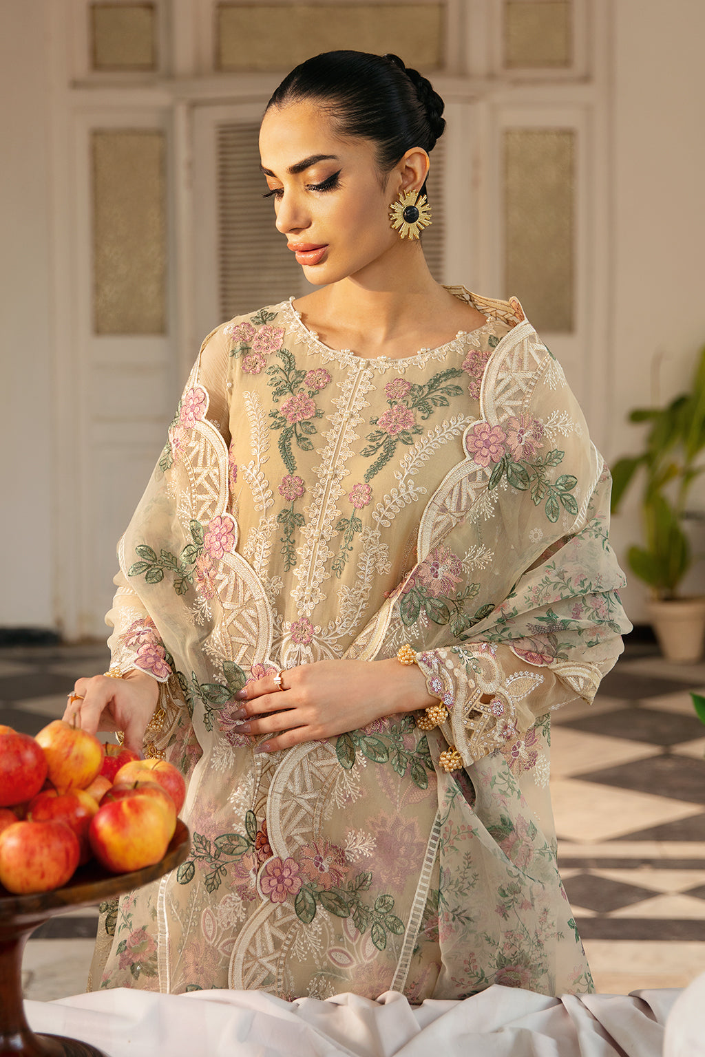 Ramsha | Dastak Luxury Chiffon Collection | Q-105 - Official Ramsha stockist in UK - Sakeena London