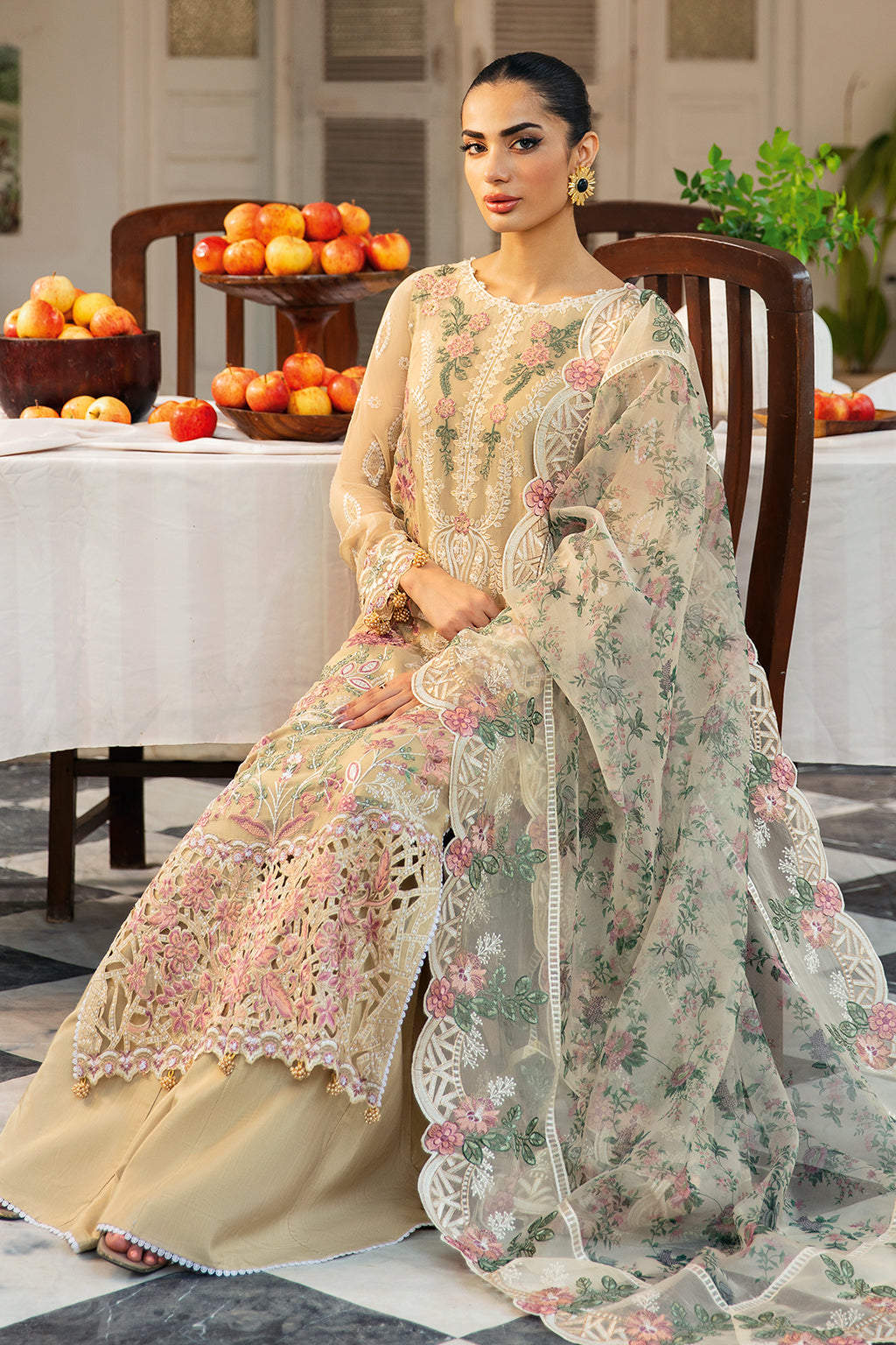 Ramsha | Dastak Luxury Chiffon Collection | Q-105 - Official Ramsha stockist in UK - Sakeena London