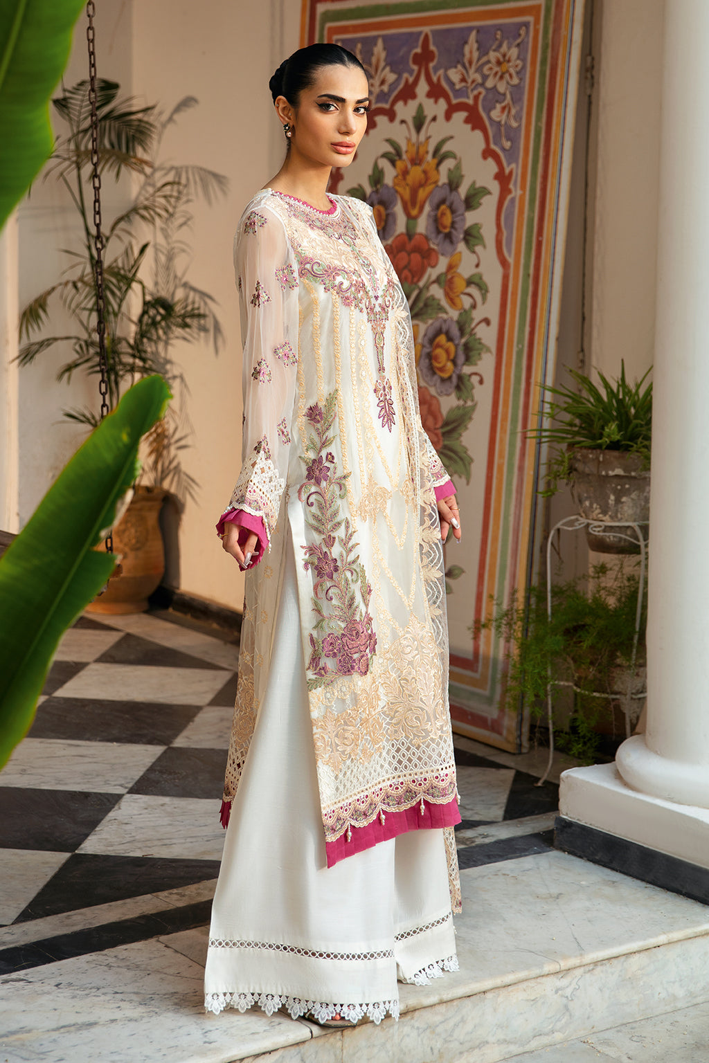 Ramsha | Dastak Luxury Chiffon Collection | Q-107 - Official Ramsha stockist in UK - Sakeena London