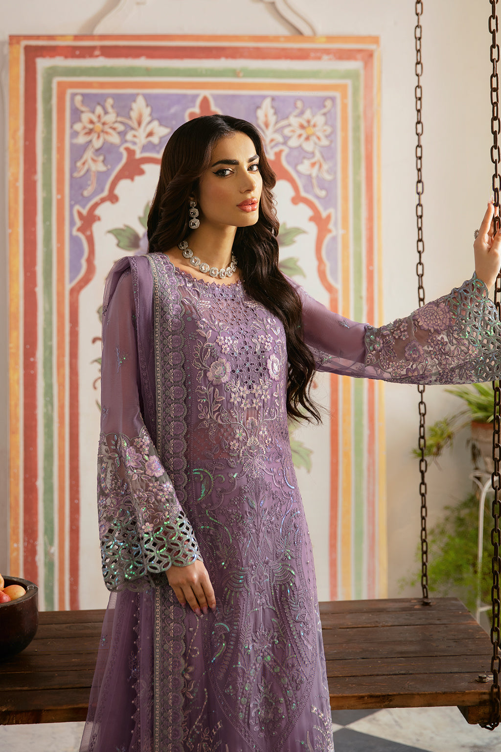 Ramsha | Dastak Luxury Chiffon Collection | Q-108 - Official Ramsha stockist in UK - Sakeena London