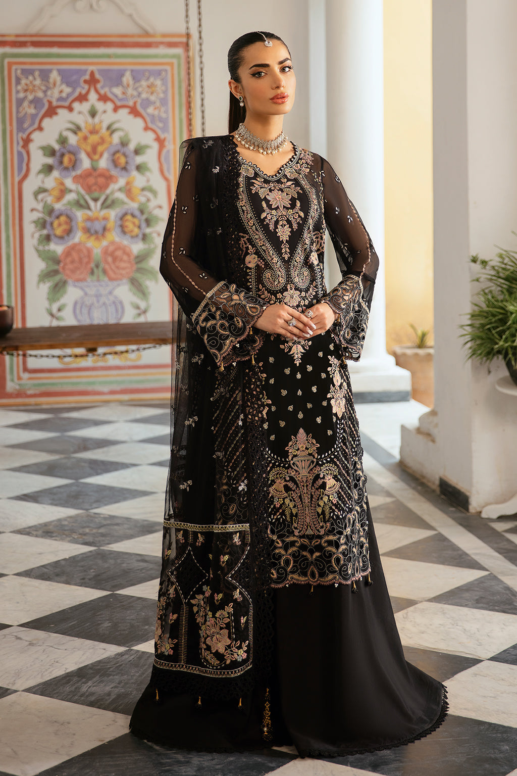 Ramsha | Dastak Luxury Chiffon Collection | Q-106 - Official Ramsha stockist in UK - Sakeena London