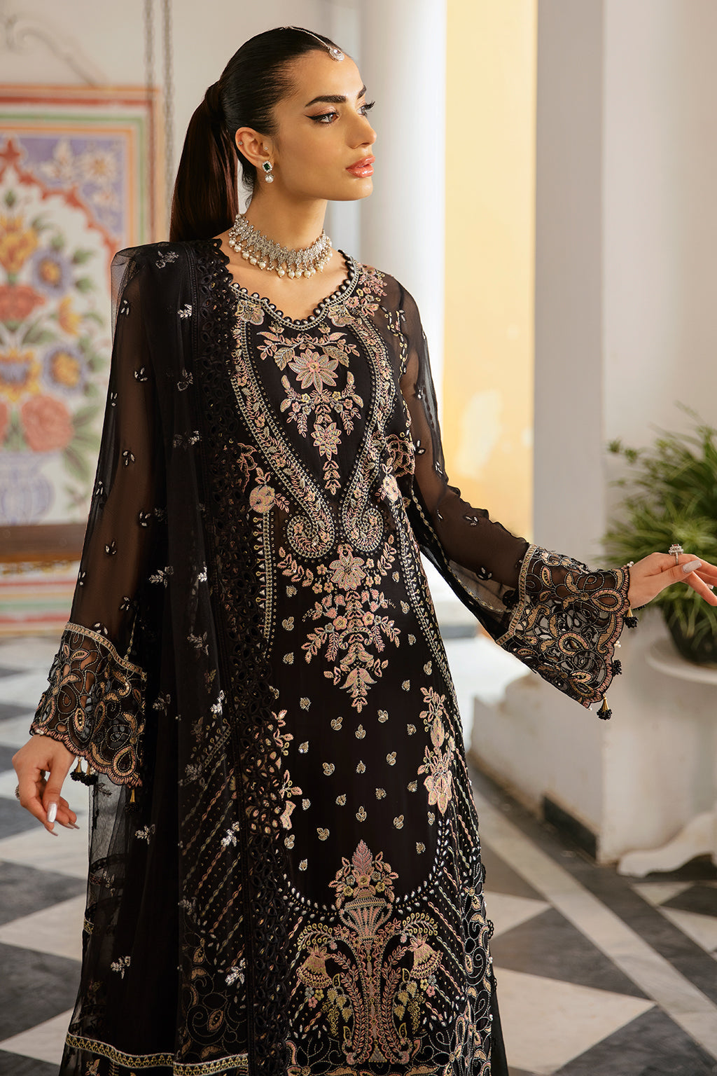 Ramsha | Dastak Luxury Chiffon Collection | Q-106 - Official Ramsha stockist in UK - Sakeena London