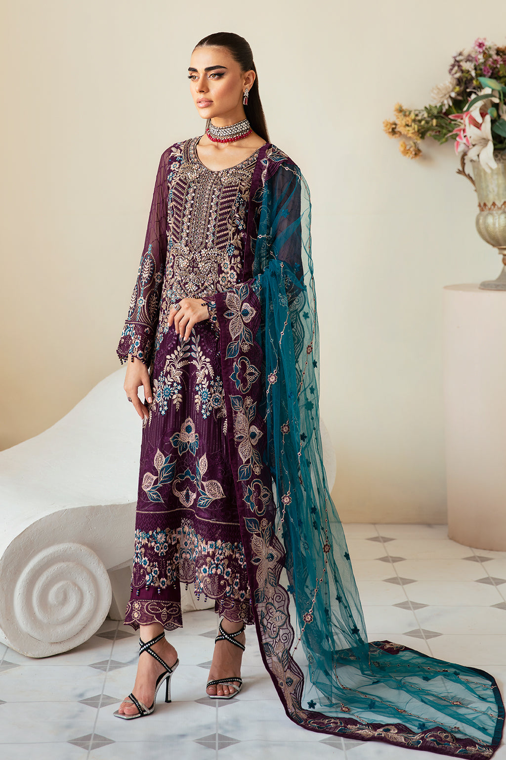Ramsha | Dastoor Chiffon | P-102 - Official Ramsha stockist in UK - Sakeena London