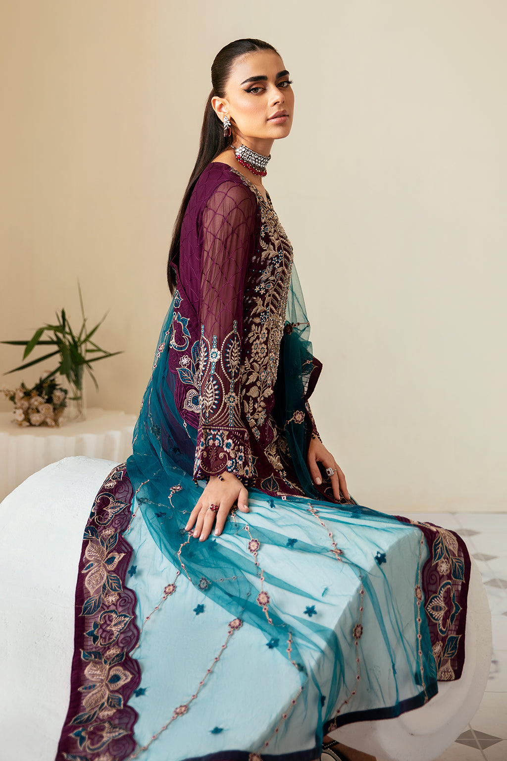 Ramsha | Dastoor Chiffon | P-102 - Official Ramsha stockist in UK - Sakeena London