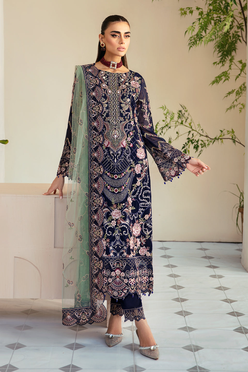 Ramsha | Dastoor Chiffon | P-110 - Official Ramsha stockist in UK - Sakeena London