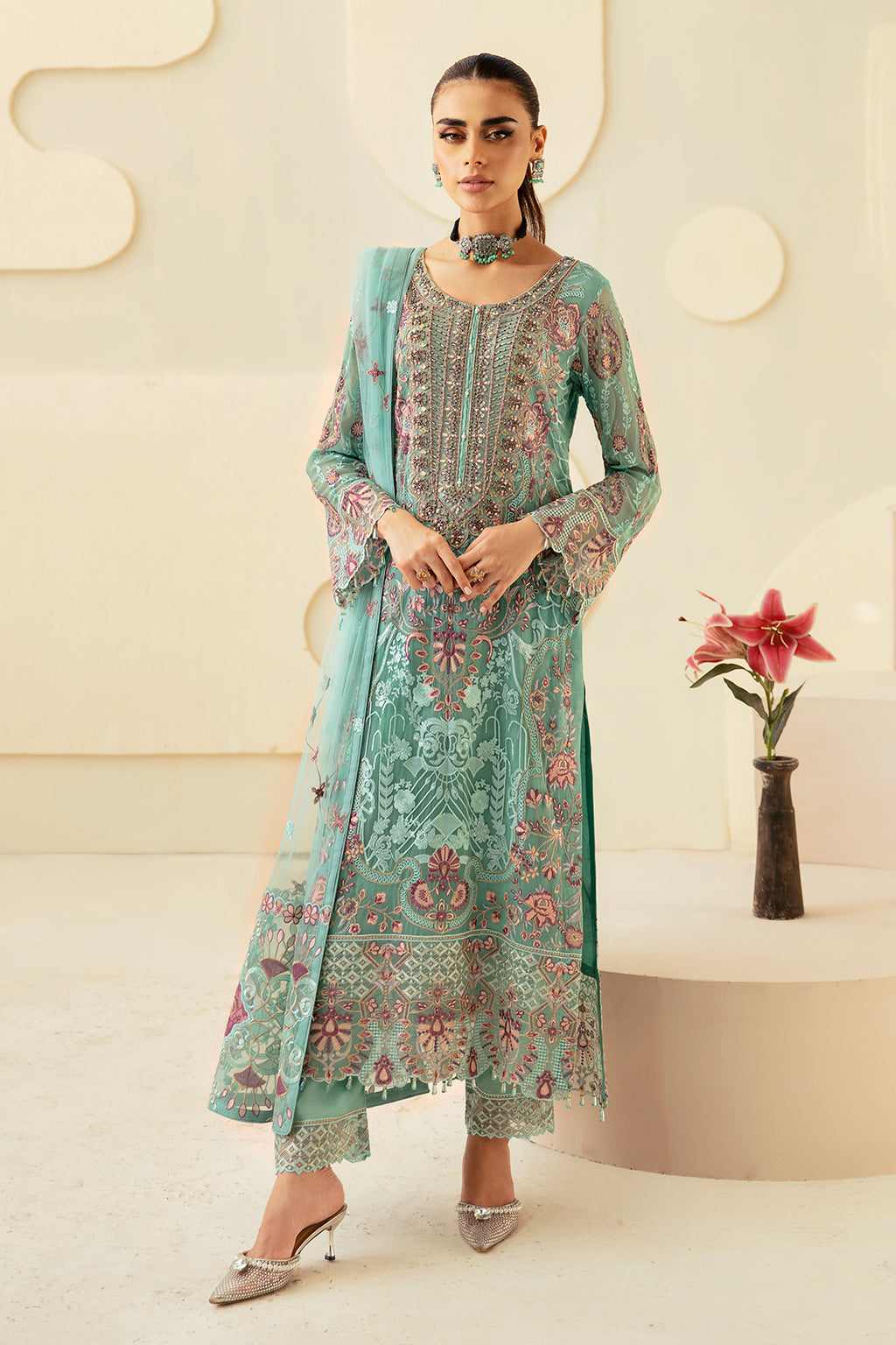 Ramsha | Dastoor Chiffon | P-107 - Official Ramsha stockist in UK - Sakeena London